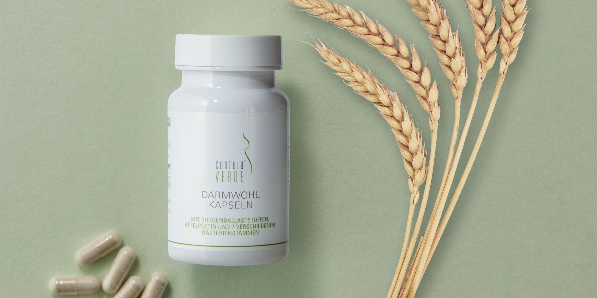 Darmwohl Kapseln mit Ballaststoffen und Bakterienstämmen, unterstützt Verdauung