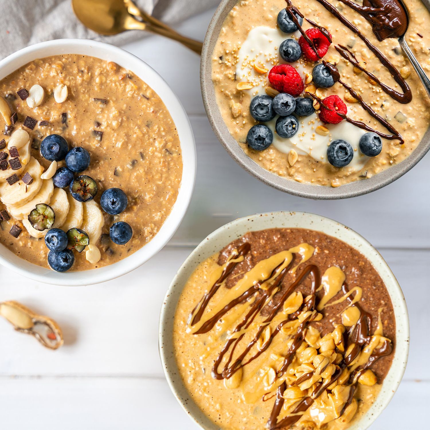 Drei verschiedene Bowls von oatsome