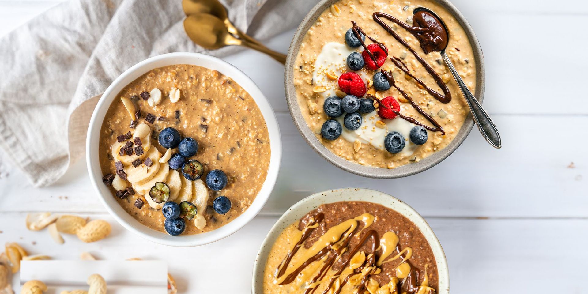 Drei verschiedene Bowls von oatsome