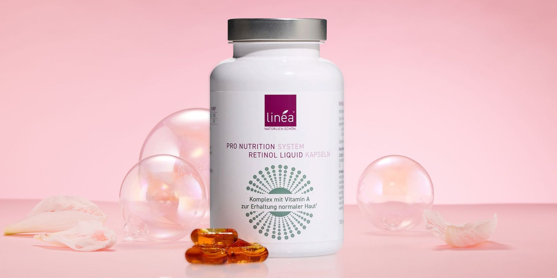 Retinol-Kapseln von linea für gesunde Haut, präsentiert auf CHANNEL21