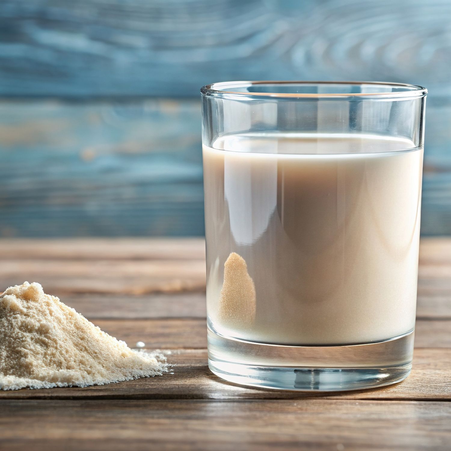 Glas mit angerührtem Nachrungergänzungmittel