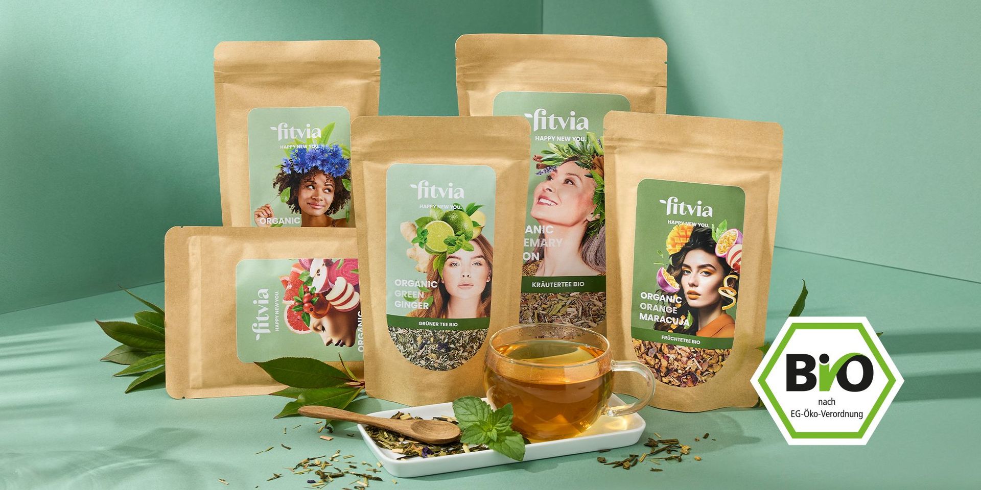 Bio-Kräutertees von Fitvia mit Fokus auf Gesundheit und Wohlbefinden, präsentiert von CHANNEL21.