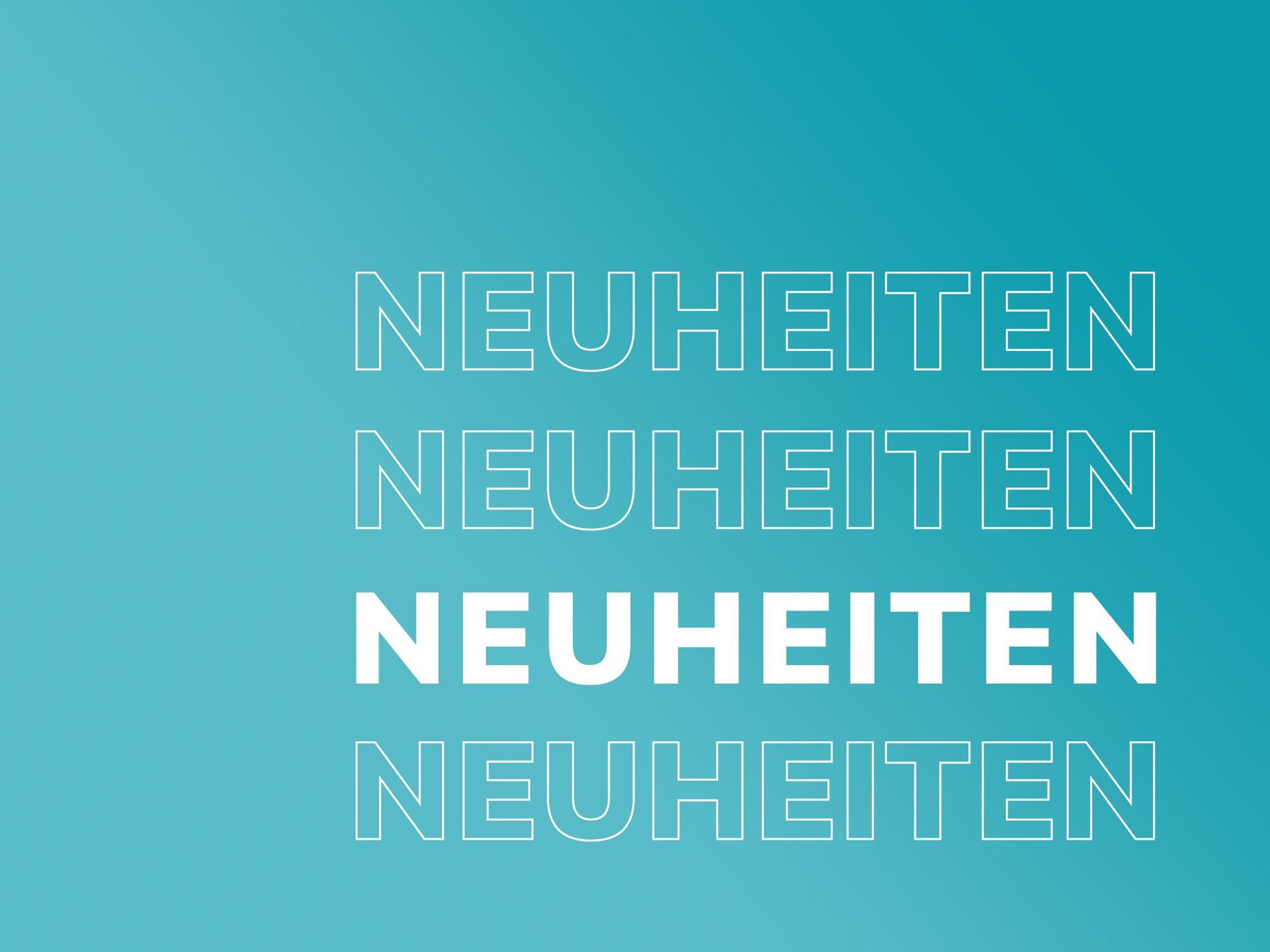 Banner mit Neuheiten-Schriftzug