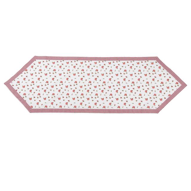 Produktbild von Tischläufer mit Rosenmotiven, 100 % Baumwolle, 50 x 160 cm