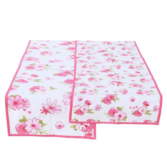 Produktbild von Tischläufer "Rosella" Baumwolle, Blütenmotiv, 140 cm, 2er-Set