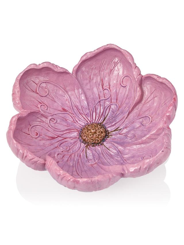 Produktbild von BRANDANI Dekoschale "Flora" Blütenform, aus Harz, Rosa, 26 cm