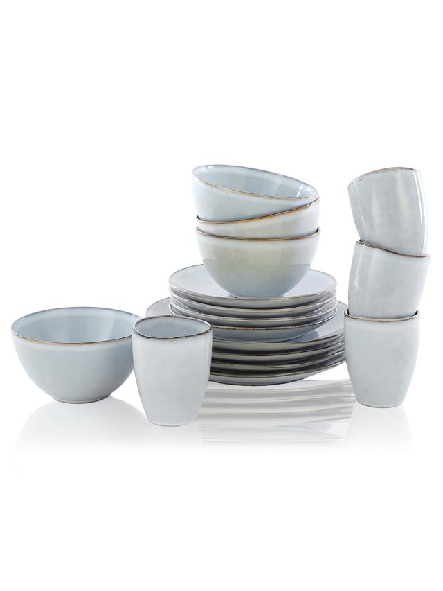 Produktbild von Keramik-Geschirrset "Moon" 100 % handgefertigt, 16-teilig