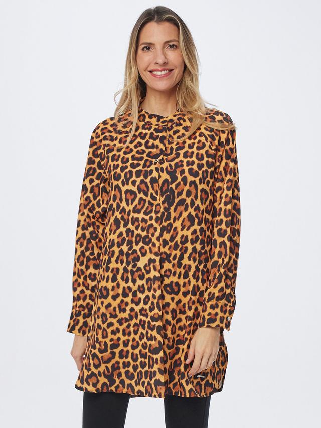 Produktbild von Satin Bluse mit Leo Dessin