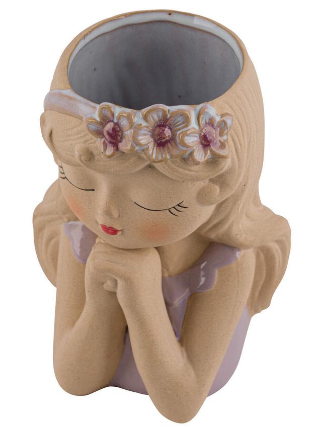 Produktbild von Blumentopf Gesicht "Frau Klein" aus Steingut