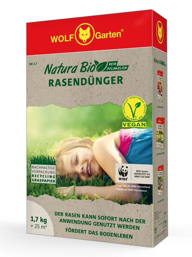 Produktbild von Rasendünger "Natura Bio" 1,7 kg für 25 m²