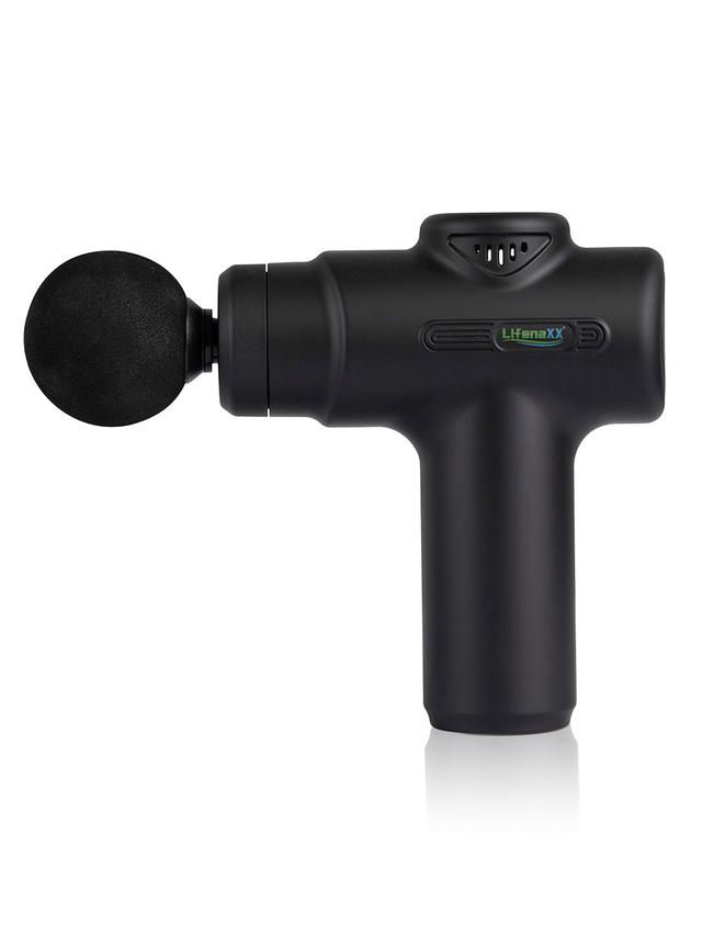 Produktbild von LifenaXX Massagepistole mit 4 Aufsätzen gegen verspannte Muskeln, kabellos, 25 W