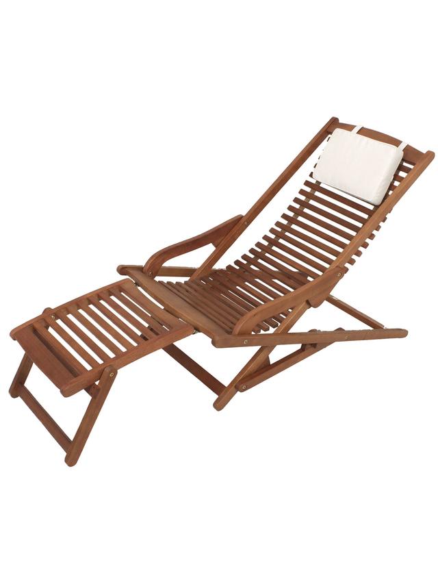 Produktbild von Sonnenliege "Finn" aus 100 % Eukalyptus Holz, bis 100 kg belastbar