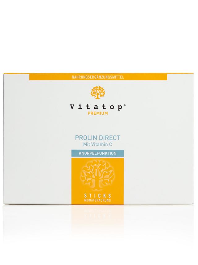 Produktbild von "Prolin Direct" mit der Aminosäure L-Prolin & Vitamin C, Pulver, Monatsvorrat