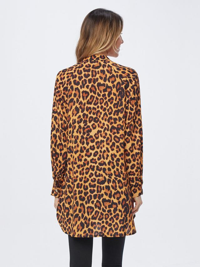 Produktbild von Satin Bluse mit Leo Dessin