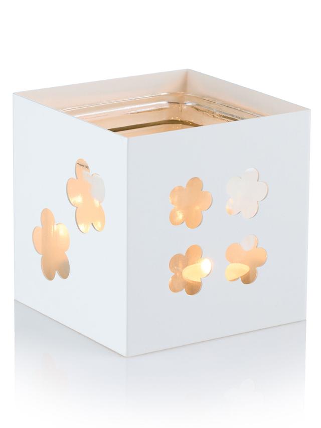 Produktbild von Windlicht aus Metall & Glas, 13 x 13 x 13 cm