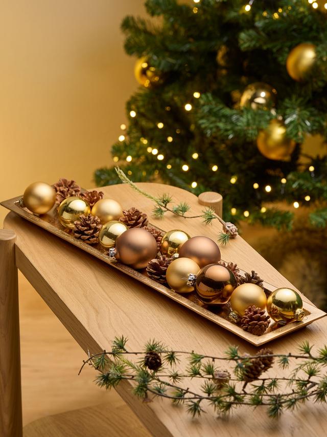 Produktbild von Dekotablett goldfarbig, aus Aluminium, 57,5 cm