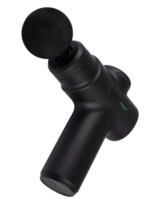 Produktbild von LifenaXX Massagepistole mit 4 Aufsätzen gegen verspannte Muskeln, kabellos, 25 W