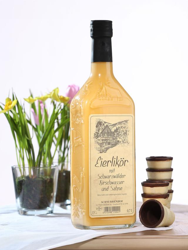 Produktbild von Eierlikör mit schwarzwälder Kirschwasser und Sahne, 15 % vol. Alc., 0,7 l