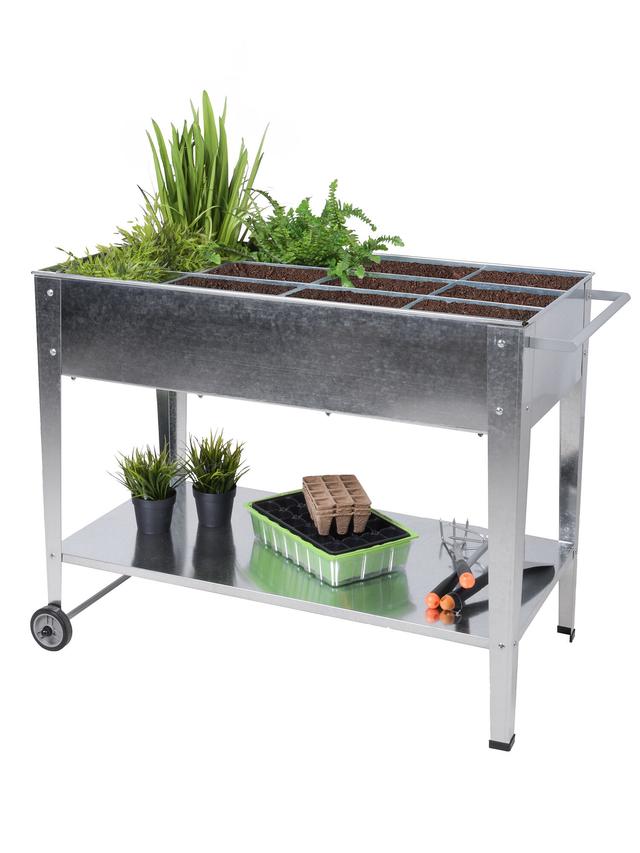 Produktbild von Hochbeet "Mariegold" mobil, mit Rollen und 12 Fächern, 101,5 cm
