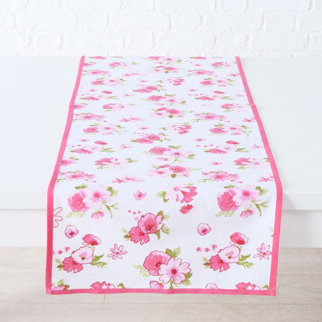 Produktbild von Tischläufer "Rosella" Baumwolle, Blütenmotiv, 140 cm, 2er-Set