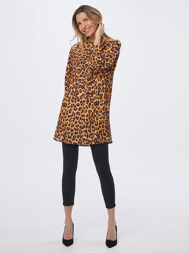 Produktbild von Satin Bluse mit Leo Dessin