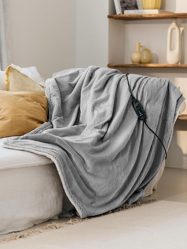 Produktbild von Beurer Wärmezudecke "HD 81 Cord Light Grey" 6 Temperaturstufen, Abschaltautomatik, 180 x 130 cm