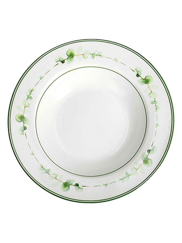 Produktbild von BRANDANI Porzellan Geschirrset "Flora" aus flachen Tellern, Suppentellern, Desserttellern, mit Hortensien, 18-teilig