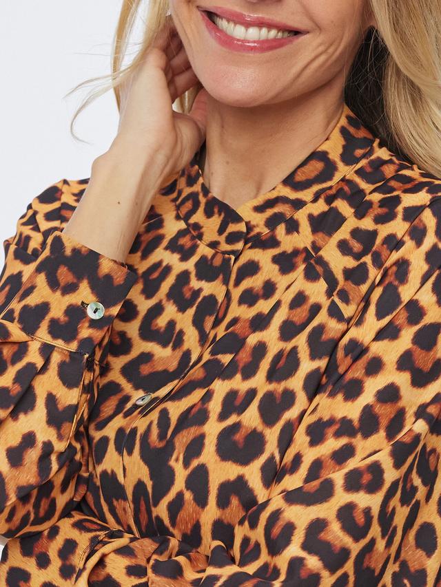 Produktbild von Satin Bluse mit Leo Dessin