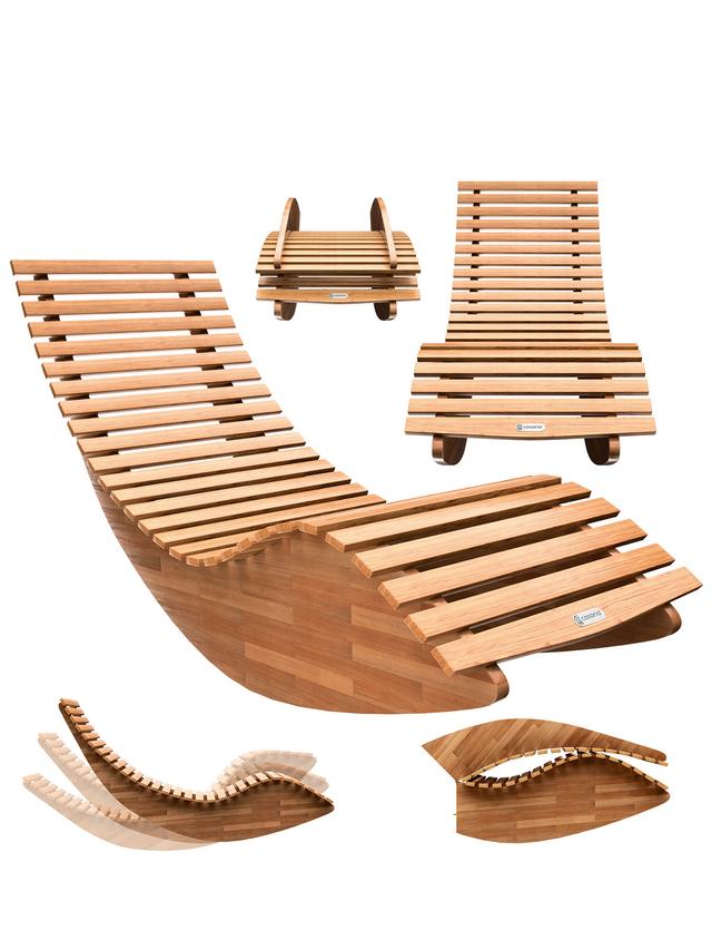Produktbild von Relax-Liege aus FSC®-Akazienholz, klappbar, bis zu 160 kg belastbar