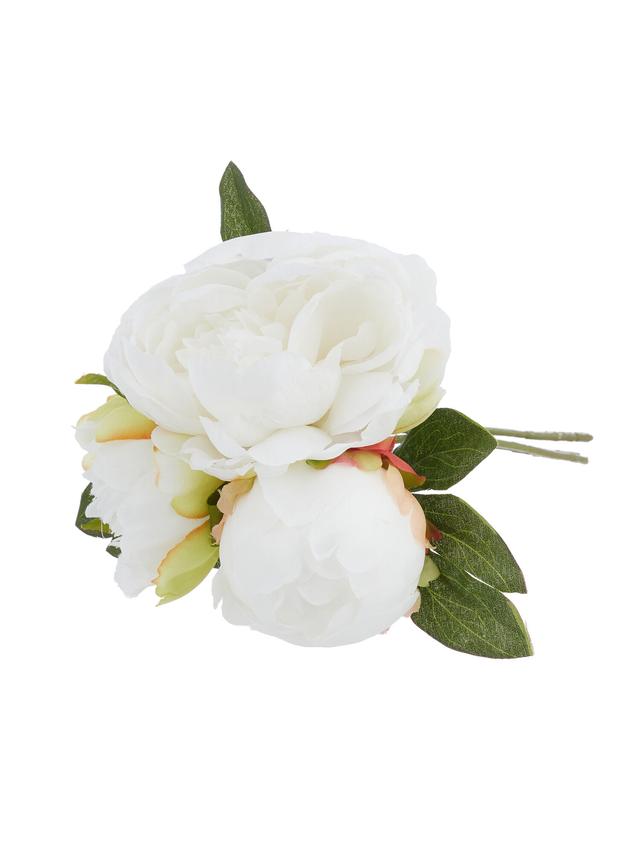 Produktbild von Tischleuchte mit Vasenfunktion und Pfingstrosen Kunstblumen, 2-in-1, wasserfest