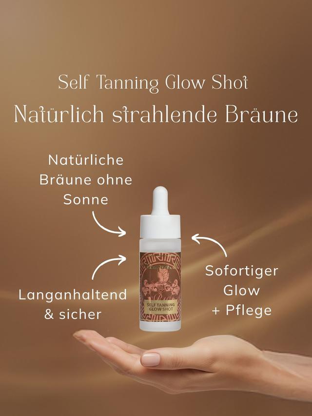 Produktbild von Gesichtsserum & Selbstbräuner "Self Tanning Glow Shot" Hyaluron & DHA, 20 ml