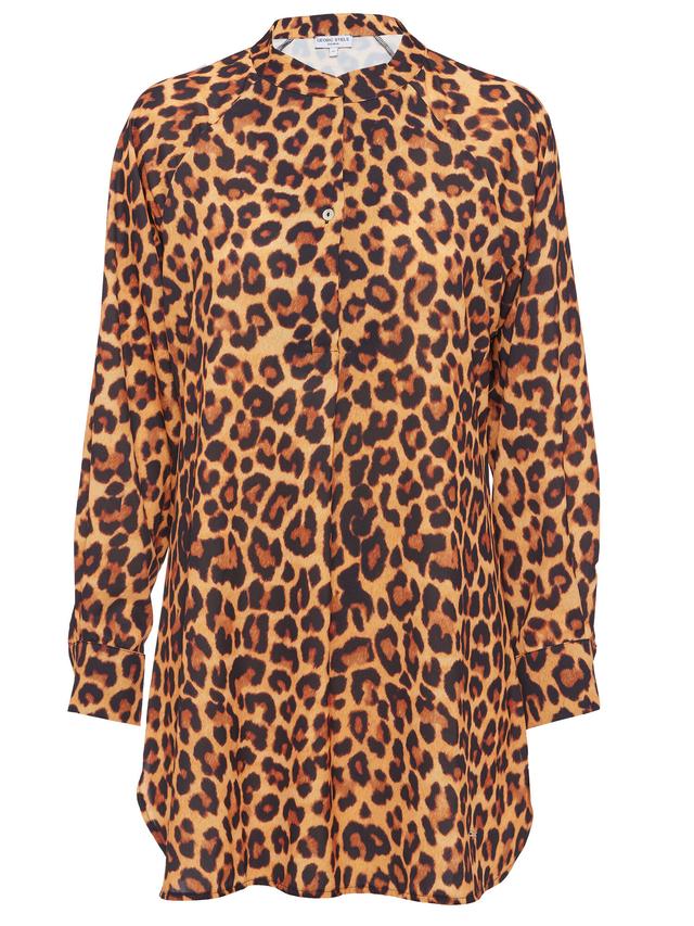 Produktbild von Satin Bluse mit Leo Dessin