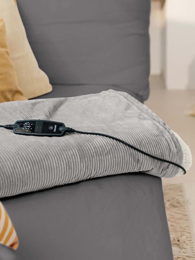 Produktbild von Beurer Wärmezudecke "HD 81 Cord Light Grey" 6 Temperaturstufen, Abschaltautomatik, 180 x 130 cm