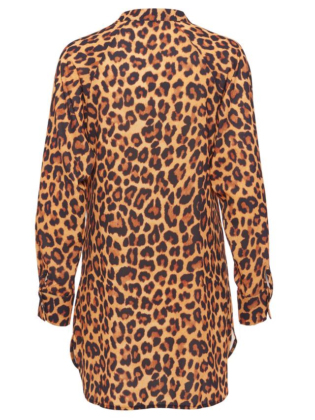 Produktbild von Satin Bluse mit Leo Dessin