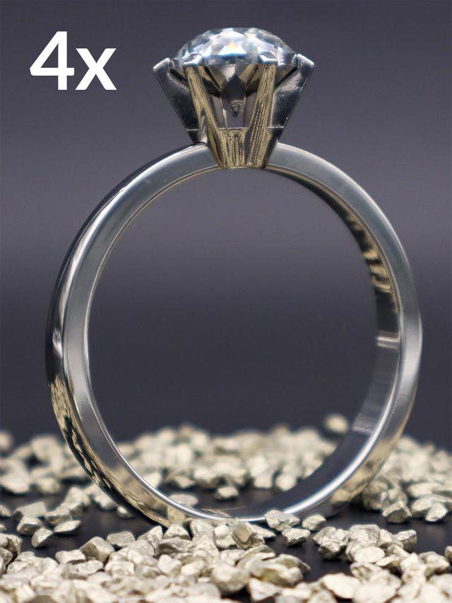 Produktbild von Serviettenringe als Diamantring, Glas, Aufbewahrungsbox, 4er-Set