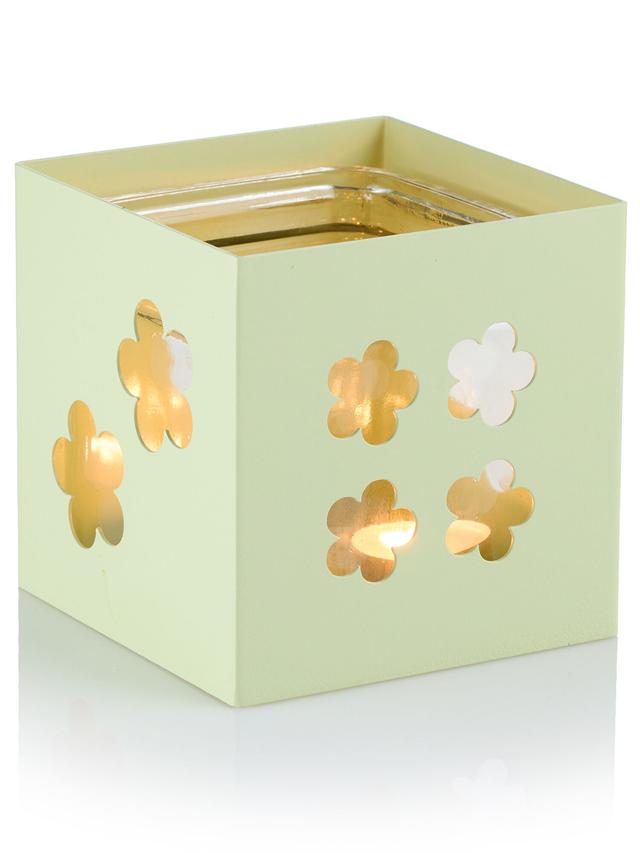 Produktbild von Windlicht aus Metall & Glas, 13 x 13 x 13 cm