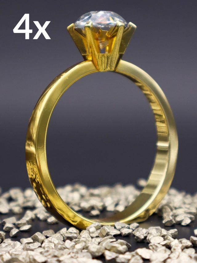 Produktbild von Serviettenringe als Diamantring, Glas, Aufbewahrungsbox, 4er-Set