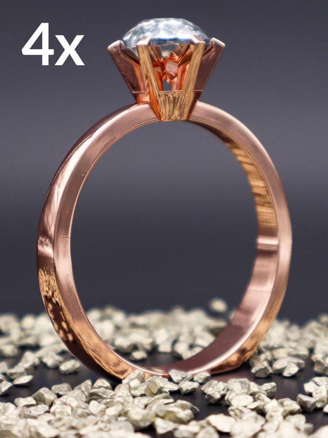 Produktbild von Serviettenringe als Diamantring, Glas, Aufbewahrungsbox, 4er-Set